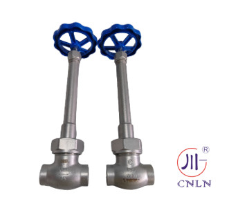 DN20 LNG LOX LIN LAr CO2를 위한 냉동 구리 밸브 긴 축 정지 밸브