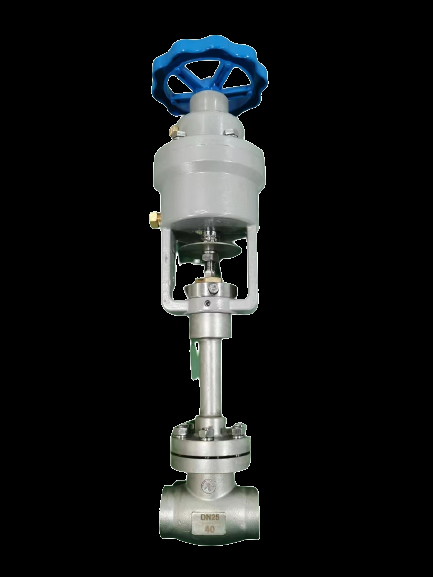 PTFE 씰 및 CF8/CF3 바디를 갖춘 극저온 공압 글로브 밸브, 5.0Mpa LNG/LOX/LIN 응용 분야 비상 차단용