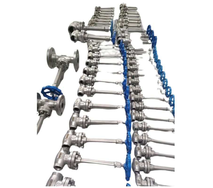 중형 LNG LIN LOX LAR LCO2 압력 PN40 긴 줄기 크로오겐 밸브